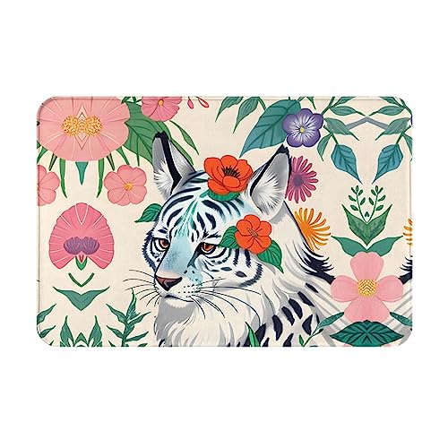 LiuMng Winter-Fußmatte, Motiv: süßer weißer Tiger, 40,6 x 61 cm, wasserabsorbierend, rutschfeste Fußmatten für Vorder- und Hintertür/Willkommensmatte LiuMng Winter-Fußmatte, Motiv: süßer weißer Tiger, 40,6 x 61 cm, wasserabsorbierend, rutschfeste Fußmatten für Vorder- und Hintertür/Willkommensmatte von LiuMng