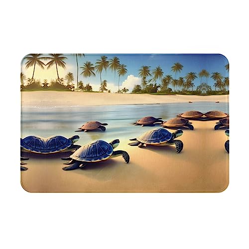 LiuMng Winter-Fußmatte, Schildkröten am Strand, 40,6 x 61 cm, wasserabsorbierend, rutschfest, Fußmatten für Vorder- und Hintertür/Willkommensmatte LiuMng Winter-Fußmatte, Schildkröten am Strand, 40,6 x 61 cm, wasserabsorbierend, rutschfest, Fußmatten für Vorder- und Hintertür/Willkommensmatte von LiuMng