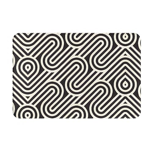 LiuMng Winter-Fußmatte, geschwungene Textur, 40,6 x 61 cm, wasserabsorbierend, rutschfest, Fußmatten für Vorder- und Hintertür, Schwarz LiuMng Winter-Fußmatte, geschwungene Textur, 40,6 x 61 cm, wasserabsorbierend, rutschfest, Fußmatten für Vorder- und Hintertür, Schwarz von LiuMng