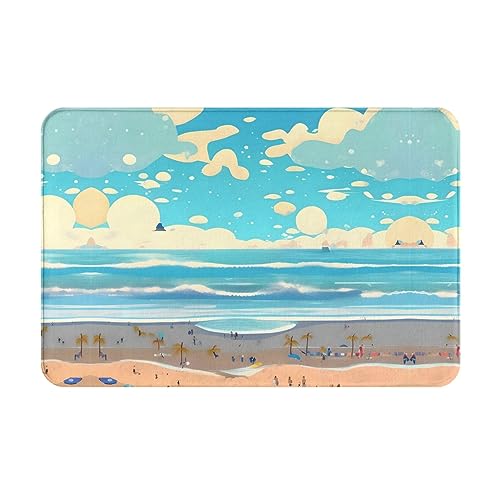 LiuMng Winter-Fußmatte mit Strand-Cartoon-Motiv, 40,6 x 61 cm, wasserabsorbierend, rutschfest, Fußmatten für Vorder- und Hintertür/Willkommensmatte LiuMng Winter-Fußmatte mit Strand-Cartoon-Motiv, 40,6 x 61 cm, wasserabsorbierend, rutschfest, Fußmatten für Vorder- und Hintertür/Willkommensmatte von LiuMng