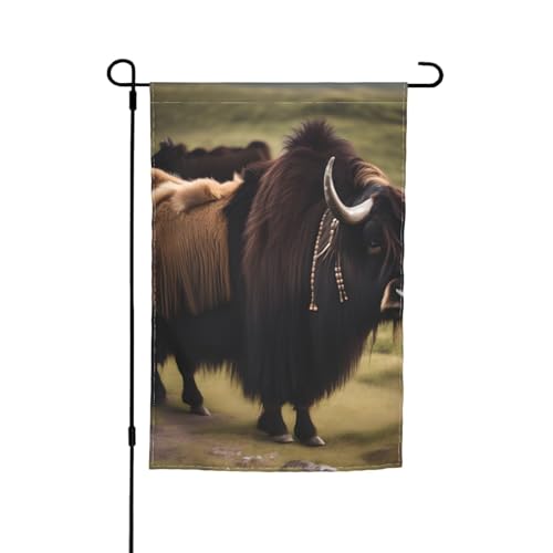 Mighty Highland Yak Print Gartenflagge 30,5 x 45,7 cm – doppelseitige saisonale Outdoor-Flaggen, für Hof, Veranda, Party-Dekoration Mighty Highland Yak Print Gartenflagge 30,5 x 45,7 cm – doppelseitige saisonale Outdoor-Flaggen, für Hof, Veranda, Party-Dekoration von LiuMng
