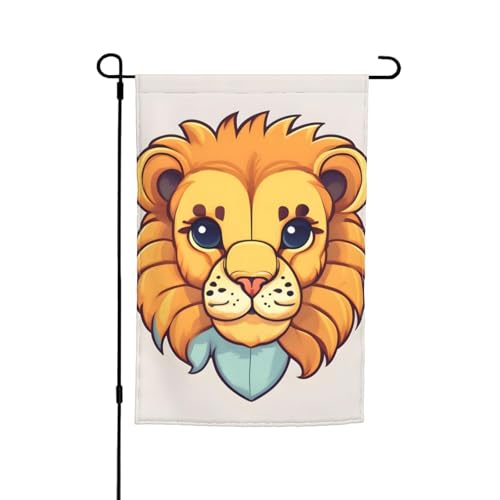 Niedliche Gartenflagge mit niedlichem kleinen Löwen, 30,5 x 45,7 cm, doppelseitige saisonale Outdoor-Flaggen, für Hof, Veranda, Party-Dekoration Niedliche Gartenflagge mit niedlichem kleinen Löwen, 30,5 x 45,7 cm, doppelseitige saisonale Outdoor-Flaggen, für Hof, Veranda, Party-Dekoration von LiuMng