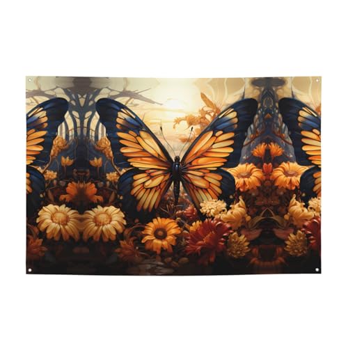 Orange-gelbe Schmetterlingsfeld-Blumen, personalisierbar, Polyester, langlebig, einfach aufzuhängen, für Partys, Abschlussfeiern, Geburtstage Orange-gelbe Schmetterlingsfeld-Blumen, personalisierbar, Polyester, langlebig, einfach aufzuhängen, für Partys, Abschlussfeiern, Geburtstage von LiuMng