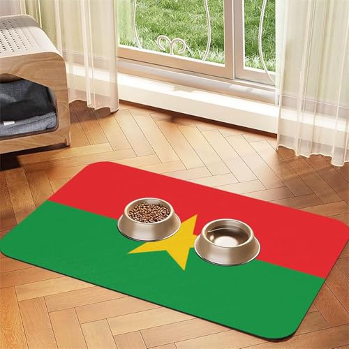 Saugfähige Futtermatte für Haustiere, 30 x 45 cm, Motiv: Burkina Faso, schnell trocknendes Futter-Pad/Leder-Tischset, für Hunde, Katzen, Futternapf, Wasser Saugfähige Futtermatte für Haustiere, 30 x 45 cm, Motiv: Burkina Faso, schnell trocknendes Futter-Pad/Leder-Tischset, für Hunde, Katzen, Futternapf, Wasser von LiuMng