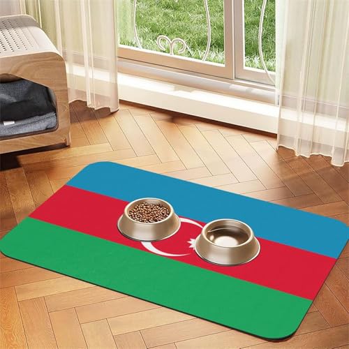 Saugfähige Futtermatte für Haustiere, 30 x 45 cm, Motiv: Flagge von Aserbaidschan, schnell trocknendes Futter-Pad/Leder-Tischset, für Hunde, Katzen, Futternapf, Wasser Saugfähige Futtermatte für Haustiere, 30 x 45 cm, Motiv: Flagge von Aserbaidschan, schnell trocknendes Futter-Pad/Leder-Tischset, für Hunde, Katzen, Futternapf, Wasser von LiuMng