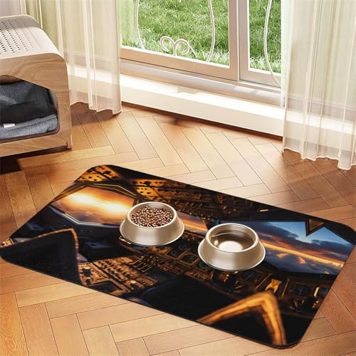 Saugfähige Futtermatte für Haustiere, 40 x 60 cm, Flugzeug-Cockpit, schnell trocknendes Futter-Pad/Leder-Tischset, für Hunde und Katzen, Futternapf Saugfähige Futtermatte für Haustiere, 40 x 60 cm, Flugzeug-Cockpit, schnell trocknendes Futter-Pad/Leder-Tischset, für Hunde und Katzen, Futternapf von LiuMng