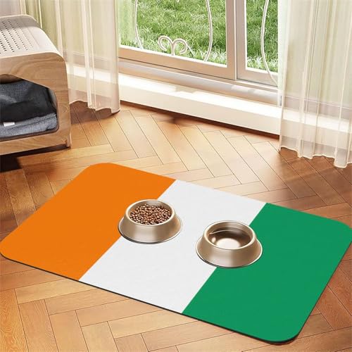 Saugfähige Futtermatte für Haustiere, 40 x 60 cm, Motiv: Flagge der Elfenbeinküste, schnell trocknendes Futter-Pad/Leder-Tischset, für Hunde, Katzen, Futternapf, Wasser Saugfähige Futtermatte für Haustiere, 40 x 60 cm, Motiv: Flagge der Elfenbeinküste, schnell trocknendes Futter-Pad/Leder-Tischset, für Hunde, Katzen, Futternapf, Wasser von LiuMng