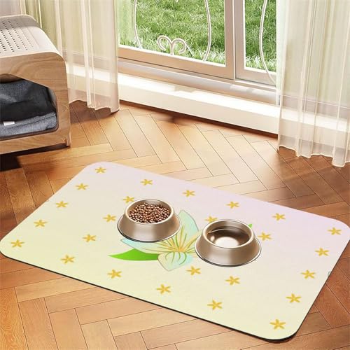 Saugfähige Futtermatte für Haustiere, 40 x 60 cm, Motiv: blühende Narzissen, schnell trocknendes Futter-Pad/Leder-Tischset, für Hunde und Katzen, Futternapf Saugfähige Futtermatte für Haustiere, 40 x 60 cm, Motiv: blühende Narzissen, schnell trocknendes Futter-Pad/Leder-Tischset, für Hunde und Katzen, Futternapf von LiuMng
