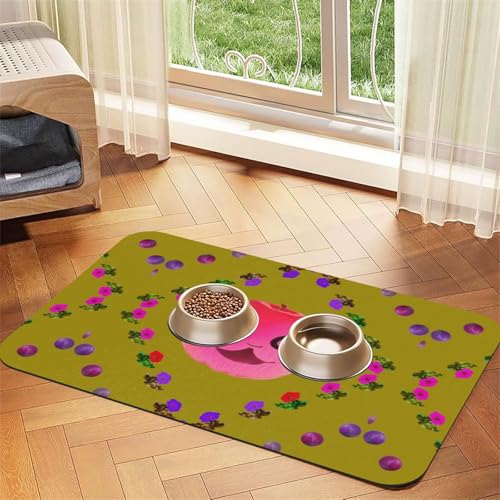 Saugfähige Futtermatte für Haustiere, 40 x 60 cm, lustiges Gesicht, Pfirsichdruck, schnell trocknendes Futterpad/Leder-Tischset, für Hunde und Katzen, Futternapf, Wasser Saugfähige Futtermatte für Haustiere, 40 x 60 cm, lustiges Gesicht, Pfirsichdruck, schnell trocknendes Futterpad/Leder-Tischset, für Hunde und Katzen, Futternapf, Wasser von LiuMng