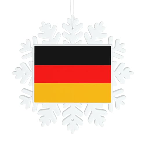Schneeflocken-Dekorationen mit Deutschland-Flagge, Weihnachtsbaum-hängende Schneeflocken-Ornamente für Baum, für Weihnachten, Neujahrsparty von LiuMng