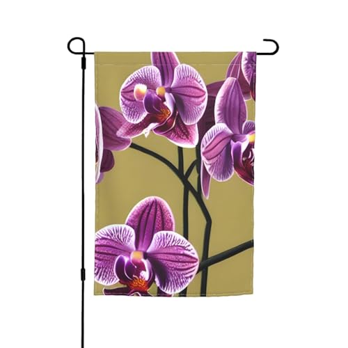 Schöne Gartenflagge mit Orchideen-Druck, 30,5 x 45,7 cm, doppelseitige saisonale Outdoor-Flaggen, für Hof, Veranda, Party-Dekoration Schöne Gartenflagge mit Orchideen-Druck, 30,5 x 45,7 cm, doppelseitige saisonale Outdoor-Flaggen, für Hof, Veranda, Party-Dekoration von LiuMng