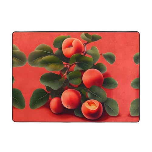 Teppich, Flanellstoff, für Schlafzimmer, Büro, Badezimmer, 203,2 x 147,3 cm, Rot Teppich, Flanellstoff, für Schlafzimmer, Büro, Badezimmer, 203,2 x 147,3 cm, Rot von LiuMng
