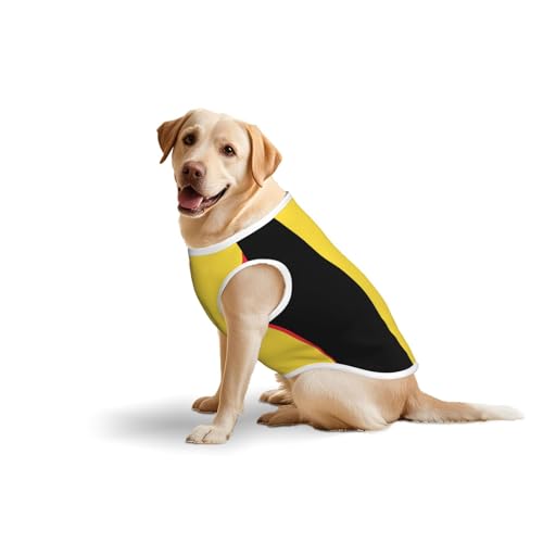 Weste, Motiv: Flagge von Belgien, Baumwolle, weich, leicht, mit Flagge von Belgien, ärmelloses Tanktop für mittelgroße und große Hunde Weste, Motiv: Flagge von Belgien, Baumwolle, weich, leicht, mit Flagge von Belgien, ärmelloses Tanktop für mittelgroße und große Hunde von LiuMng