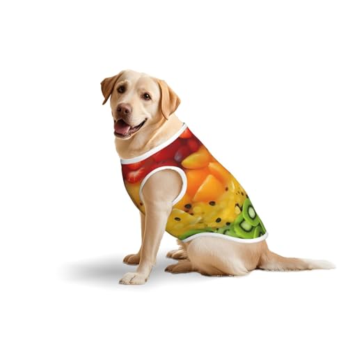 Weste für Haustiere, Baumwolle, weich, leicht, mit frischem Obstdruck, ärmelloses Tanktop für mittelgroße und große Hunde Weste für Haustiere, Baumwolle, weich, leicht, mit frischem Obstdruck, ärmelloses Tanktop für mittelgroße und große Hunde von LiuMng