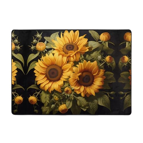 With The Yellow Sunflower Print Carpet 203,2 x 147,3 cm Large Area Rugs Flannel Cloth Door Mat for Bedroom, Office, Bathroom With The Yellow Sunflower Print Carpet 203,2 x 147,3 cm Large Area Rugs Flannel Cloth Door Mat for Bedroom, Office, Bathroom von LiuMng