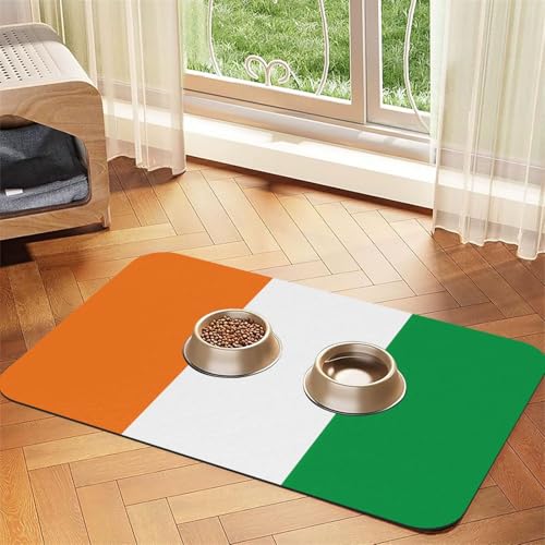 saugfähige Leder-Tischdecke mit Flagge der Elfenbeinküste – rutschfeste Futtermatte für Hunde und Katzen, 40 x 60 cm saugfähige Leder-Tischdecke mit Flagge der Elfenbeinküste – rutschfeste Futtermatte für Hunde und Katzen, 40 x 60 cm von LiuMng