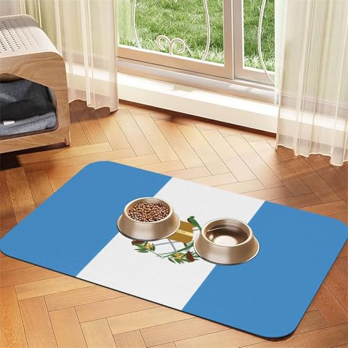 saugfähige Leder-Tischdecke mit Flagge von Guatemala, rutschfeste Futtermatte, für Futternapf und Wasser, 40 x 60 cm saugfähige Leder-Tischdecke mit Flagge von Guatemala, rutschfeste Futtermatte, für Futternapf und Wasser, 40 x 60 cm von LiuMng
