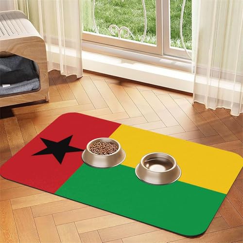saugfähige Leder-Tischdecke mit Flagge von Guinea-Bissau – rutschfeste Futtermatte, für Futternapf und Wasser, 30 x 45 cm saugfähige Leder-Tischdecke mit Flagge von Guinea-Bissau – rutschfeste Futtermatte, für Futternapf und Wasser, 30 x 45 cm von LiuMng