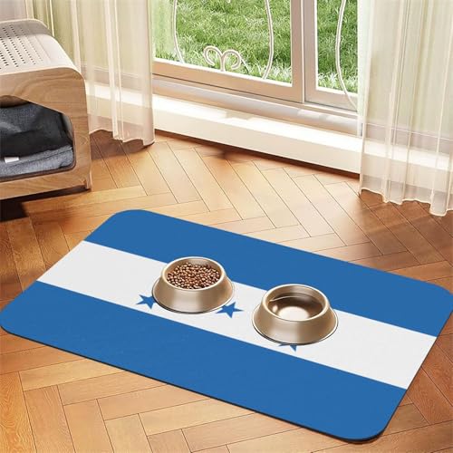 saugfähige Leder-Tischdecke mit Flagge von Honduras, rutschfeste Futtermatte, für Futternapf und Wasser, 40 x 60 cm saugfähige Leder-Tischdecke mit Flagge von Honduras, rutschfeste Futtermatte, für Futternapf und Wasser, 40 x 60 cm von LiuMng