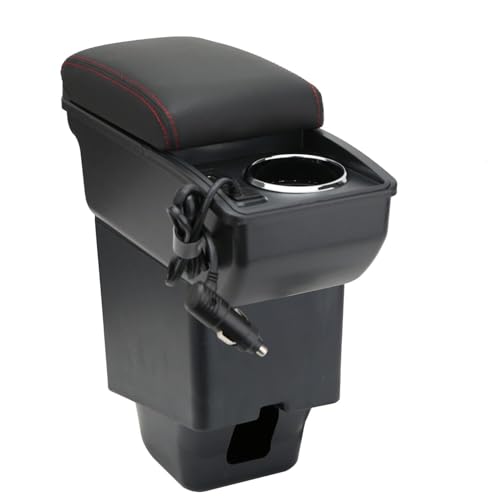 LiuROSE Auto Armlehne Box für Captur 2018-2022,Leder Mittelarmlehne Schutzhülle Matte wasserdichte Bequem Auto Decor Zubehör,E-with Quick Charging Plug-Red line LiuROSE Auto Armlehne Box für Captur 2018-2022,Leder Mittelarmlehne Schutzhülle Matte wasserdichte Bequem Auto Decor Zubehör,E-with Quick Charging Plug-Red line von LiuROSE