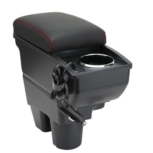 LiuROSE Auto Armlehne Box für Toyota Yaris GR Elegant 2020-2024,Leder Mittelarmlehne Schutzhülle Matte wasserdichte Bequem Auto Decor Zubehör,E-with Quick Charging Plug-Red line LiuROSE Auto Armlehne Box für Toyota Yaris GR Elegant 2020-2024,Leder Mittelarmlehne Schutzhülle Matte wasserdichte Bequem Auto Decor Zubehör,E-with Quick Charging Plug-Red line von LiuROSE