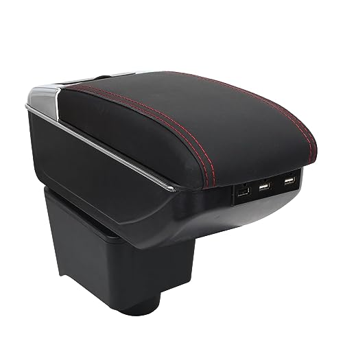 LiuROSE Auto Armlehne Box für VW Polo Mk5 6R Vento 2002-2009,Leder Mittelarmlehne Schutzhülle Matte wasserdichte Bequem Auto Decor Zubehör,C-with 7×USB-Red line LiuROSE Auto Armlehne Box für VW Polo Mk5 6R Vento 2002-2009,Leder Mittelarmlehne Schutzhülle Matte wasserdichte Bequem Auto Decor Zubehör,C-with 7×USB-Red line von LiuROSE