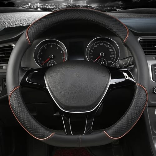 LiuROSE Auto Lenkradbezug,für Toyota Yaris Cross 2020 2021 2022 2023 2024,Anti Rutsch Atmungsaktiv Mikrofaser Leder Auto Lenkrad Abdeckung Ersatz Innenraum Zubehör,D-Brown-Type D von LiuROSE