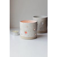 Handgefertigte Keramik Große Teelichtkerzenhalter | Weihnachtsgeschenk| Lichthalter von LiuYingCeramics