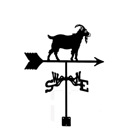 Liucesxjs windfahne mit ziege ornament, wind richtungsanzeige mit outdoor metall halterung wetterfahne korrosionsbeständige wetterfahne messwerkzeug von Liucesxjs