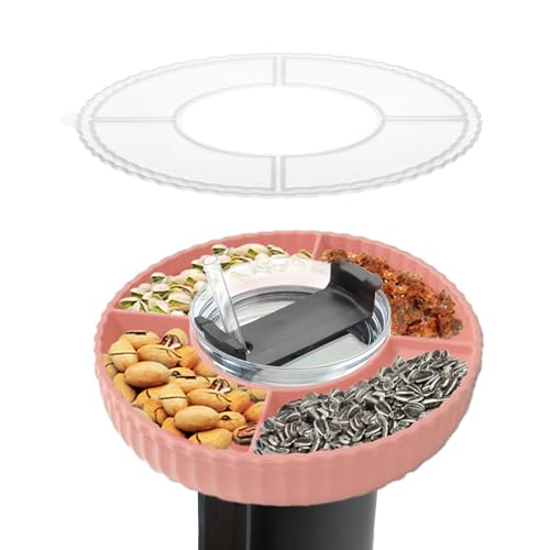 Liuer Stanley Cup Snackschale Snackteller Stanley Cup mit 4 Fächern Snackteller mit Deckel für Stanley Cup mit Abdeckung Snackbecher für Stanley Cup Snackschale Zubehör für Stanley Cup von Liuer