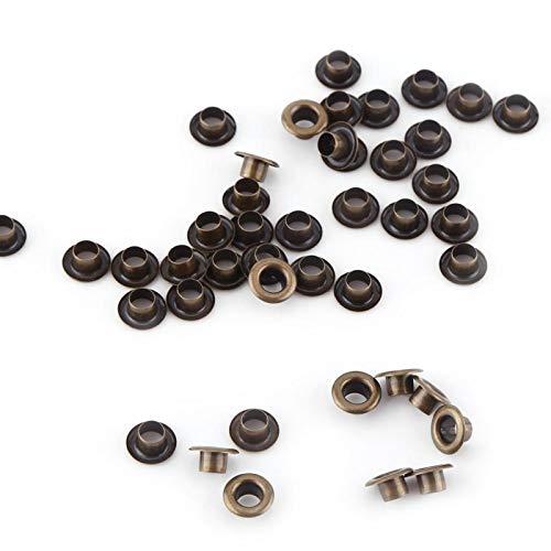 Liujaos Kleine Metallösen, praktische Messingösen, Ösenwerkzeug DIY Nähen für Lederhandwerk(4mm) von Liujaos