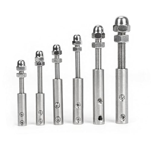 Liujiami Drahtseil Kabelgeländer Einstellbar Edelstahl Spannschloss Verbindung Terminal Connector Anziehen Schloss Gewindespanner für Treppe Deck Geländer Decke Holz 5 mm Liujiami Drahtseil Kabelgeländer Einstellbar Edelstahl Spannschloss Verbindung Terminal Connector Anziehen Schloss Gewindespanner für Treppe Deck Geländer Decke Holz 5 mm von Liujiami
