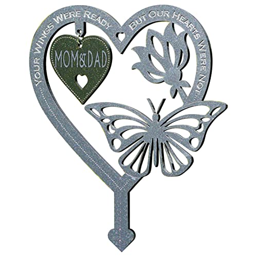Liujunh Memorial Gift Butterfly Ornament, Outdoor Garden Memorial Plaque, Weatherproofs Lawn Garden Yard Signs Memorial Stake von Liujunh