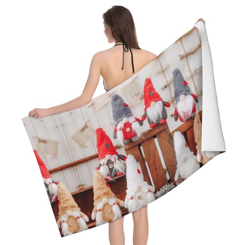 Liulannq Badetuch mit Weihnachtsmann-Zwergen, saugfähig, Mikrofaser Liulannq Badetuch mit Weihnachtsmann-Zwergen, saugfähig, Mikrofaser von Liulannq
