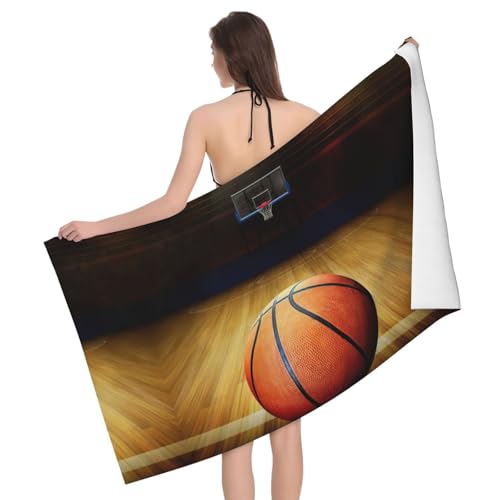 Liulannq Basketball Arena Mikrofaser-Badetuch, saugfähig von Liulannq