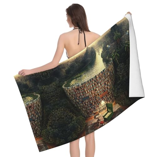 Liulannq Bibliotheks-Bücherregal Buch Mikrofaser saugfähiges Badetuch von Liulannq