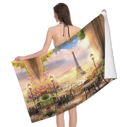 Liulannq Eiffeltower saugfähiges Mikrofaser-Badetuch von Liulannq
