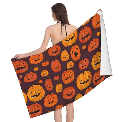 Liulannq Halloween-Kürbis1 saugfähiges Mikrofaser-Badetuch Liulannq Halloween-Kürbis1 saugfähiges Mikrofaser-Badetuch von Liulannq