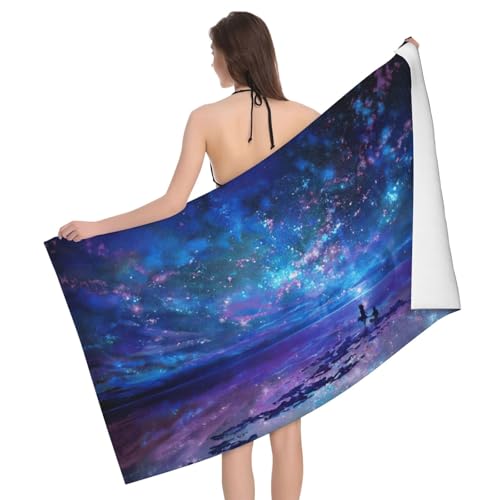 Liulannq Northern Lights saugfähiges Mikrofaser-Badetuch von Liulannq