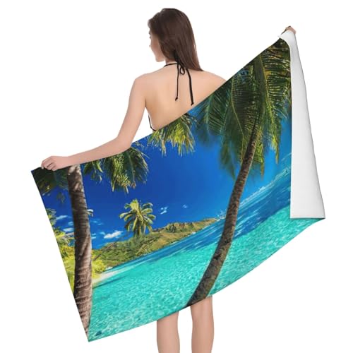 Liulannq Ocean Tropical Island saugfähiges Mikrofaser-Badetuch Liulannq Ocean Tropical Island saugfähiges Mikrofaser-Badetuch von Liulannq