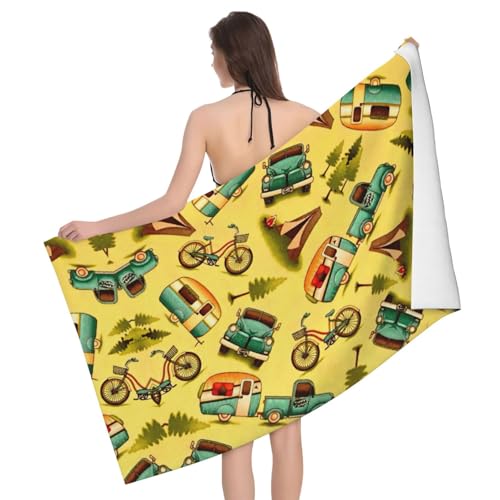 Liulannq Saugfähiges Badetuch aus Mikrofaser für Auto und Fahrrad von Liulannq