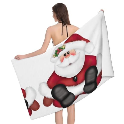 Liulannq Saugfähiges Badetuch aus Mikrofaser mit niedlichem Weihnachtsmann Liulannq Saugfähiges Badetuch aus Mikrofaser mit niedlichem Weihnachtsmann von Liulannq