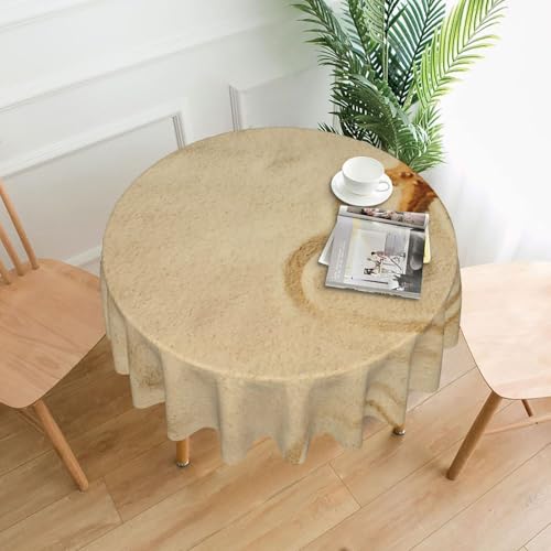 Liulannq Tischdecke, Seestern im Sand, rund, dekorativ, lang, 152,4 cm von Liulannq