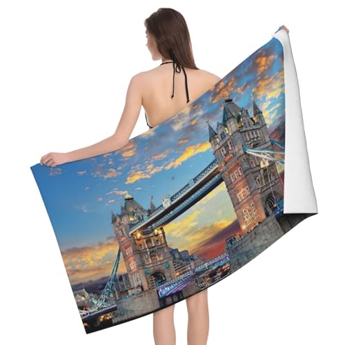 Liulannq Tower Bridge In London saugfähiges Mikrofaser-Badetuch von Liulannq