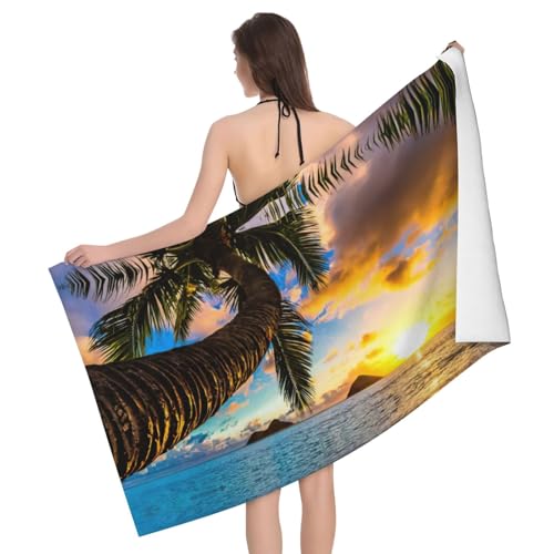 Liulannq Tropical Beach Mikrofaser-Handtuch, saugfähig von Liulannq