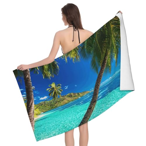 Liulannq Tropical Island saugfähiges Mikrofaser-Badetuch von Liulannq