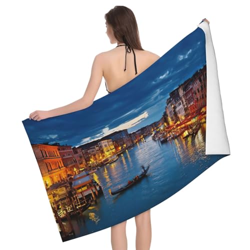 Liulannq Venice Night saugfähiges Mikrofaser-Badetuch von Liulannq