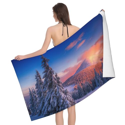 Liulannq Winter Wonderlands saugfähiges Mikrofaser-Badetuch Liulannq Winter Wonderlands saugfähiges Mikrofaser-Badetuch von Liulannq