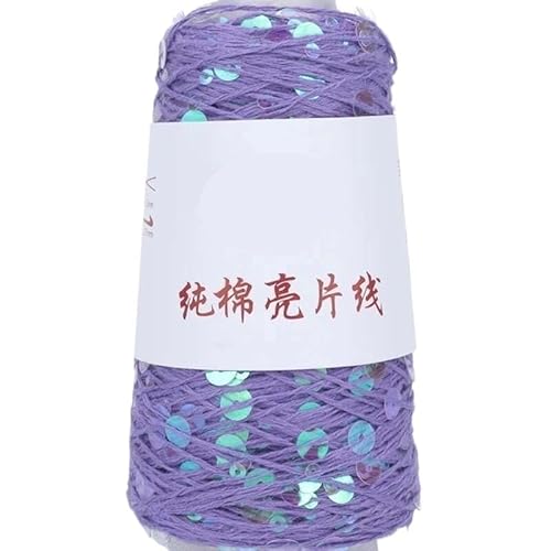 100 g handgewebtes Häkelgarn aus Baumwolle – 3 mm und 6 mm Paillettengarn for selbstgemachte Kleidung und Accessoires, perfekt(Turquoise) von LiuliuBull