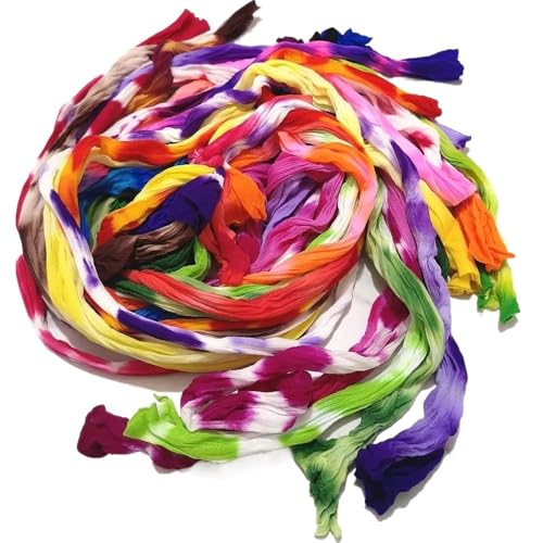 20 Stück zweifarbiges Nylonstrumpfmaterial for Basteln runder Blumen – handgefertigtes künstliches Blumenzubehör(Mix 20 Pieces) von LiuliuBull